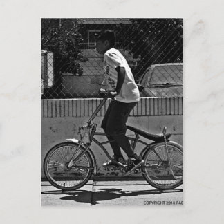 Boy Riding Bike Briefkaart