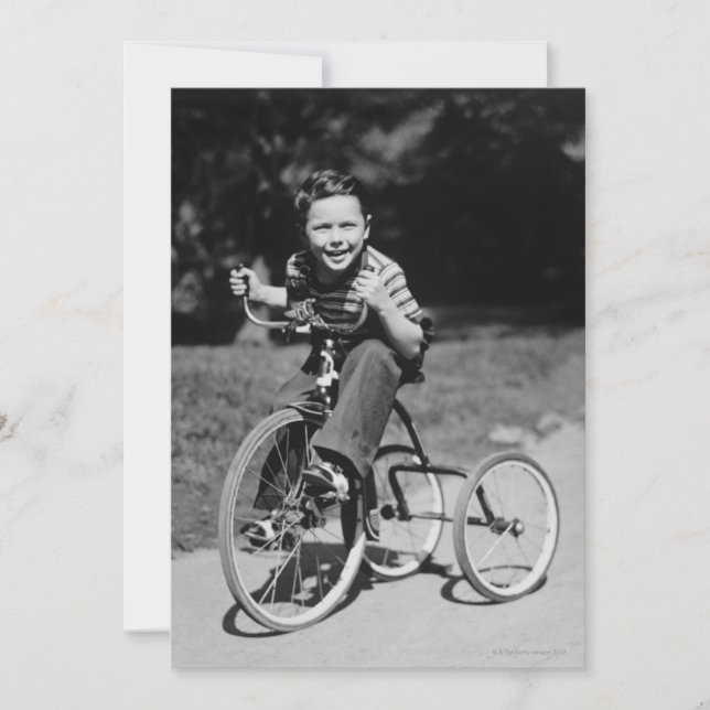 Boy Riding Tricycle (Voorkant)