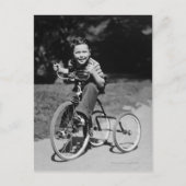 Boy Riding Tricycle Briefkaart (Voorkant)