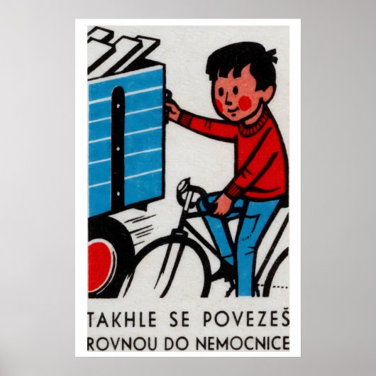 Boy Riding with Truck - Matchbox Print - Czech (Voorkant)