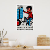 Boy Riding with Truck - Matchbox Print - Czech (Keuken)