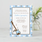 Boy Rock Star Baby shower Uitnodiging (Staand voorkant)