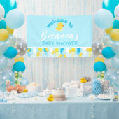 Boy Rubber Duck Baby shower Hanging Welkom Spandoek