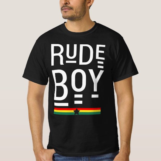 Boy Rude Vibes Good only Rasta Reggae Roots T-shirt (Voorkant)