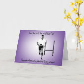 Boy Rugby Speler Verjaardag Kaart (Gele Bloem)