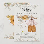 Boy Rustic Boerderij Land Baby shower Uitnodiging (Voorkant / Achterkant)