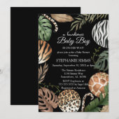 Boy Safari Baby shower Kaart (Voorkant / Achterkant)