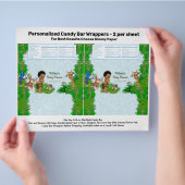 Boy Safari Baby shower Snoep Bar Wrapper Flyer (Hand)