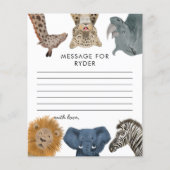 Boy Safari Birthday Party Time Capsule Note Card (Voorkant)