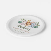 Boy Safari Oerwoud Baby shower Borden Papieren Bordje (Gekanteld)