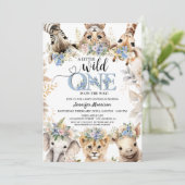 Boy Safari Oerwoud Baby shower Kaart (Staand voorkant)