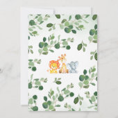 Boy Safari Oerwoud Baby shower Kaart (Achterkant)