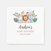 Boy Safari Oerwoud Baby shower Napkins Servet (Voorkant)