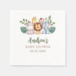 Boy Safari Oerwoud Baby shower Napkins Servet