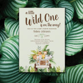 Boy Safari Wild One Dieren Groen Baby shower Kaart