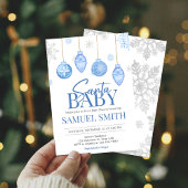 Boy Santa Baby Christmas Baby shower Kaart