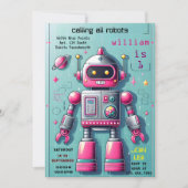 Boy schattig Speelgoed grappige robot eerste 1e ve Kaart (Voorkant)