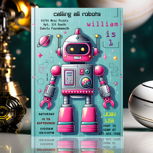 Boy schattig Speelgoed grappige robot eerste 1e ve Kaart