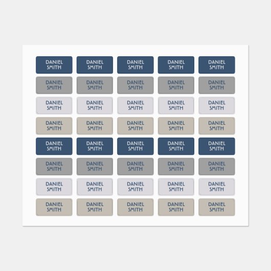 Boy School Daycare Name Labels (Vel)