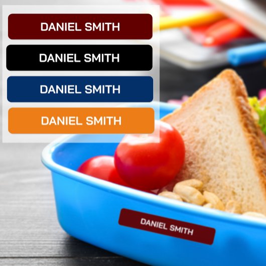 Boy School Daycare Name Labels
