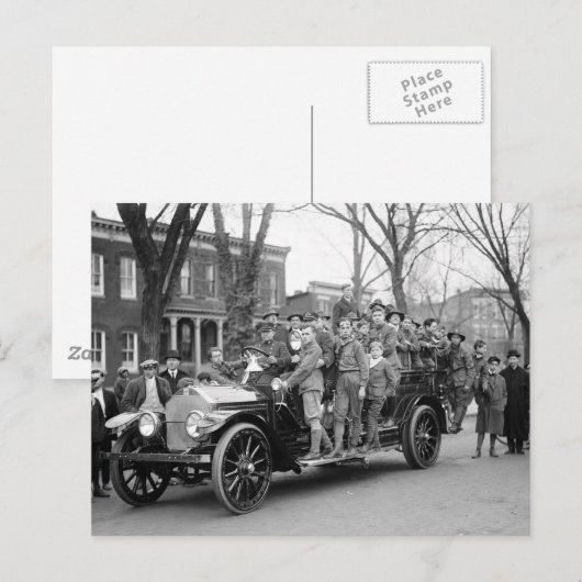 Boy Scout Fire Drill, jaren 1910 Briefkaart (Voorkant / Achterkant)