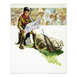 Boy Scout Kaart Norman Rockwell Type of Art Foto Afdruk