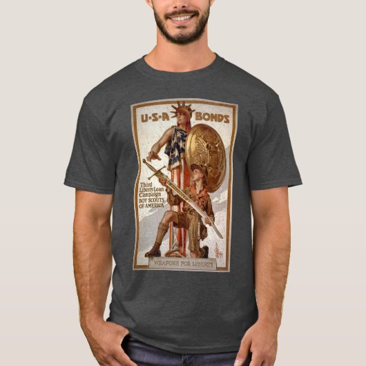 Boy Scout Liberty Loan Poster T-shirt (Voorkant)