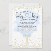 Boy Sip and See Cotton Snoep Baby shower Kaart (Voorkant)