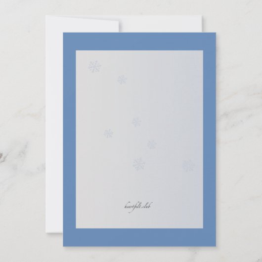 Boy Skier Invitation Kaart (Achterkant)