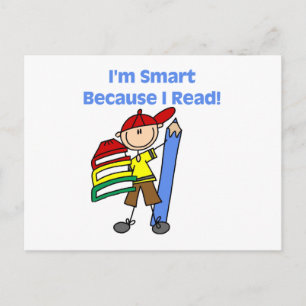 Boy Smart omdat ik las Briefkaart