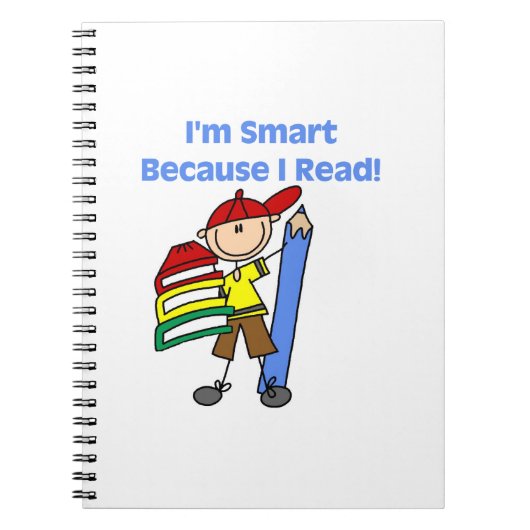 Boy Smart omdat ik las Notitieboek (Voorkant)