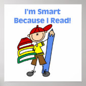 Boy Smart omdat ik las Poster (Voorkant)