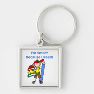 Boy Smart omdat ik las Sleutelhanger