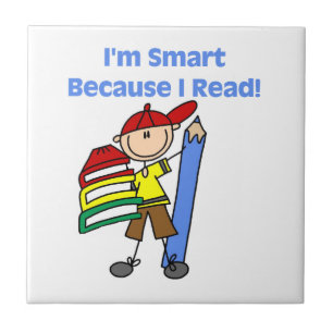 Boy Smart omdat ik las Tegeltje