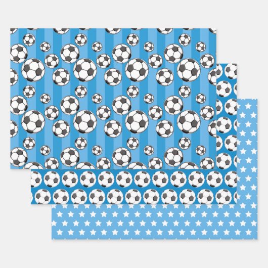 Boy Soccer Field Inpakpapier Vel (Set)