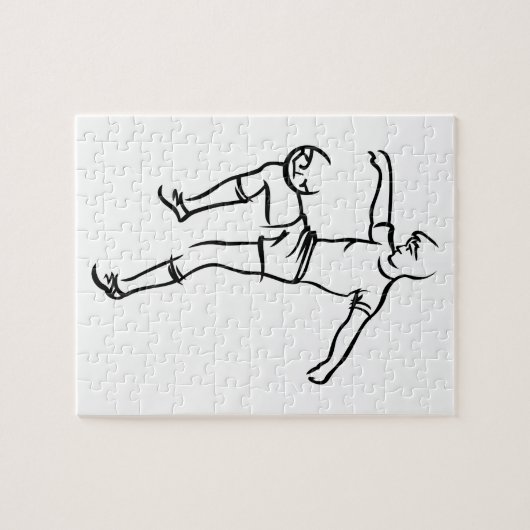 Boy Soccer Player Legpuzzel (Horizontaal)