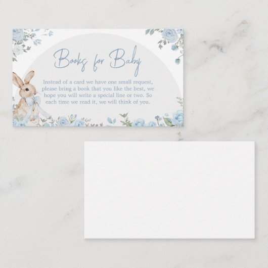 Boy Some Bunny Baby shower Boeken voor Baby Informatiekaartje (Voorkant / Achterkant)