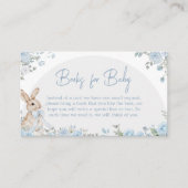 Boy Some Bunny Baby shower Boeken voor Baby Informatiekaartje (Voorkant)