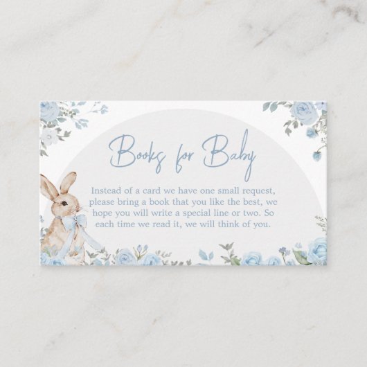 Boy Some Bunny Baby shower Boeken voor Baby Informatiekaartje (Voorkant)