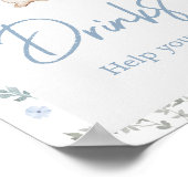 Boy Some Bunny Baby shower Drinken Poster (Hoek)