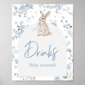 Boy Some Bunny Baby shower Drinken Poster (Voorkant)