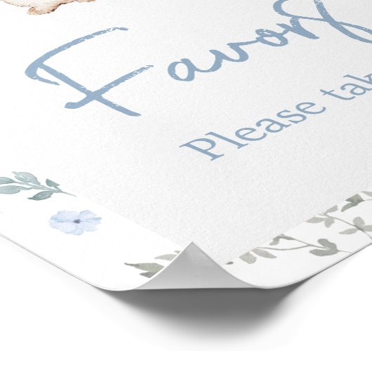 Boy Some Bunny Baby shower Favors Sign Poster (Hoek)
