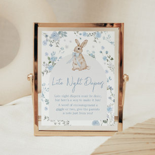 Boy Some Bunny Baby shower Late Night Luiers Poster