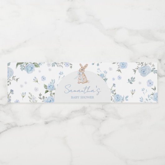 Boy Some Bunny Baby shower Waterfles Etiket (Enkel label)