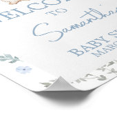 Boy Some Bunny Baby shower Welkom Poster (Hoek)