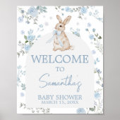 Boy Some Bunny Baby shower Welkom Poster (Voorkant)