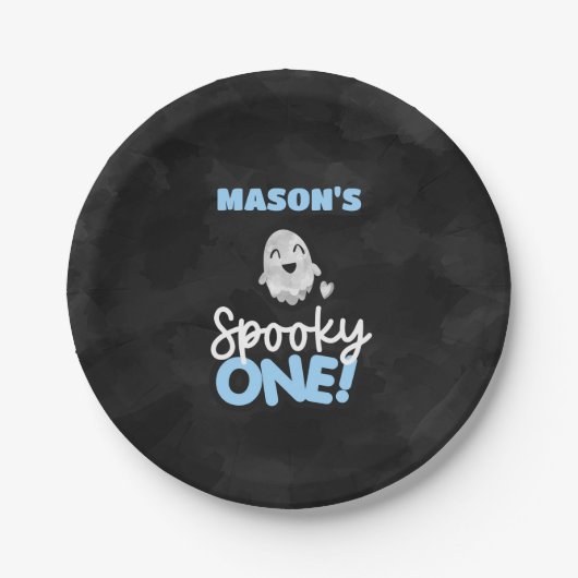Boy Spooky Een Verjaardag Borden Papieren Bordje (Voorkant)
