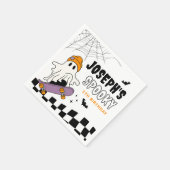 Boy Spooky Halloween Birthday Party Napkins Servet (Hoek)