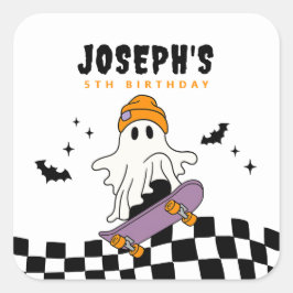 Boy Spooky Halloween Verjaardag Sticker