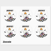 Boy Spooky Halloween Verjaardagskring Sticker (Vel)